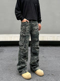 Tryess- Camouflage Cargo Pocket Pants