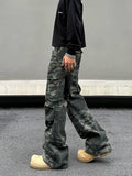 Tryess- Camouflage Cargo Pocket Pants