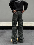 Tryess- Camouflage Cargo Pocket Pants