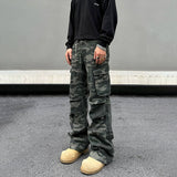 Tryess- Camouflage Cargo Pocket Pants