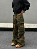 Tryess- Camouflage Pockets Cargo Pants