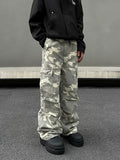 Tryess- Camouflage Pockets Cargo Pants