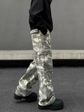 Tryess- Camouflage Pockets Cargo Pants