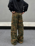 Tryess- Camouflage Pockets Cargo Pants