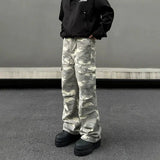 Tryess- Camouflage Pockets Cargo Pants