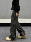 Tryess- Camouflage Relaxed Fit Casual Pants