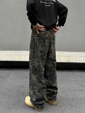 Tryess- Camouflage Relaxed Fit Casual Pants