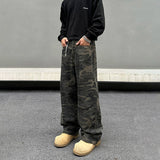 Tryess- Camouflage Relaxed Fit Casual Pants