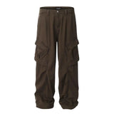 Tryess- Casual Wide-Leg Cargo Pants