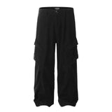 Tryess- Casual Wide-Leg Cargo Pants