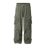 Tryess- Casual Wide-Leg Cargo Pants