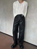 Tryess- Classic-fit Leather Pants