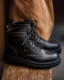 Tryess- Contrast Stitch Military Boots