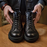 Tryess- Contrast Stitch Military Boots