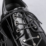 Tryess- Danwol Contrast Stitch Patent Shoes