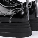 Tryess- Danwol Contrast Stitch Patent Shoes