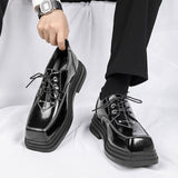 Tryess- Danwol Contrast Stitch Patent Shoes