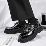 Tryess- Danwol Contrast Stitch Patent Shoes