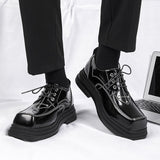 Tryess- Danwol Contrast Stitch Patent Shoes