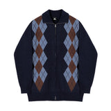 Tryess- Diamond Lattice Knit Cardigan