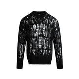 Tryess- Distressed Hollow Knit Sweater