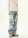 Tryess- Distressed Ripped Denim Pants