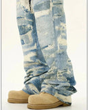 Tryess- Distressed Ripped Denim Pants