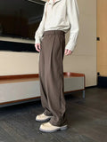 Tryess- Drape Wide-Leg Casual Pants