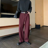 Tryess- Drape Wide-Leg Casual Pants