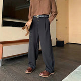 Tryess- Drape Wide-Leg Casual Pants