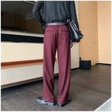 Tryess- Drape Wide-Leg Casual Pants