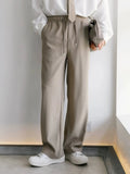 Tryess- Drawstring Casual Pants