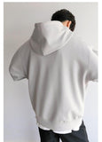 Tryess- Drawstring Hooded Sweatshirt