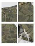 Tryess- Drawstring Waist Camo Cargo Pants