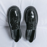 Tryess- Dundae Black Patent Chunky Sole Loafers