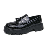 Tryess- Dundae Black Patent Chunky Sole Loafers