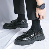 Tryess- Dundae Black Patent Chunky Sole Loafers