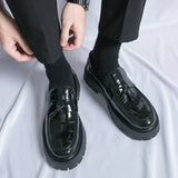 Tryess- Dundae Black Patent Chunky Sole Loafers