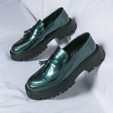 Tryess- Dundae Green Patent Chunky Sole Loafers