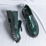 Tryess- Dundae Green Patent Chunky Sole Loafers