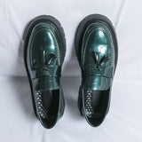 Tryess- Dundae Green Patent Chunky Sole Loafers