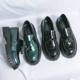 Tryess- Dundae Green Patent Chunky Sole Loafers