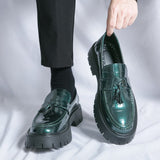 Tryess- Dundae Green Patent Chunky Sole Loafers