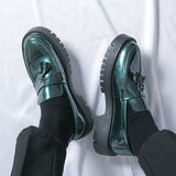 Tryess- Dundae Green Patent Chunky Sole Loafers