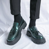 Tryess- Dundae Green Patent Chunky Sole Loafers