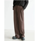 Tryess- Elastic Waist Wide-Leg Pants