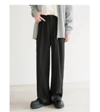 Tryess- Elastic Waist Wide-Leg Pants