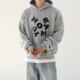 Tryess- Embroidery Letter Graphic Hoodies