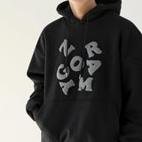 Tryess- Embroidery Letter Graphic Hoodies