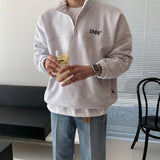 Tryess- Embroidery Pullover Sweatshirt